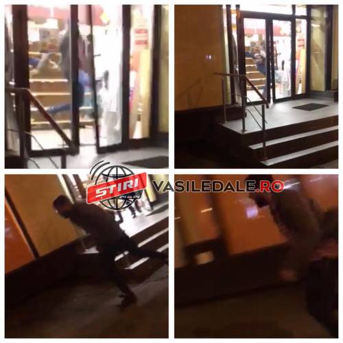EXCLUSIVITATE / IMAGINI ŞOCANTE: Încercare de spargere la un supermarket din Baia Mare. Vezi cum a scăpat hoţul (FOTO, VIDEO)