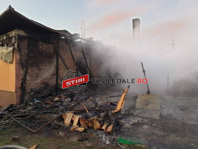 FOC LA SEINI: O gospodărie și anexele mistuite de flăcări (galerie foto/video)