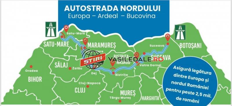 AUTOSTRADA NORDULUI: Maramureșul va fi legat de Moldova, dar nu și de Ungaria. Procedura de licitație pentru studiul de fezabilitate Baia Mare – Suceava a fost lansată azi!