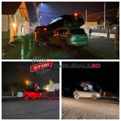 EXCLUSIVITATE – Accident INCREDIBIL la Rozavlea: Dintr-un podeț, a zburat cu BMW-ul pe plafonul unui autoturism FORD. Cum a avut loc grozăvia (galerie foto / actualizare 2)