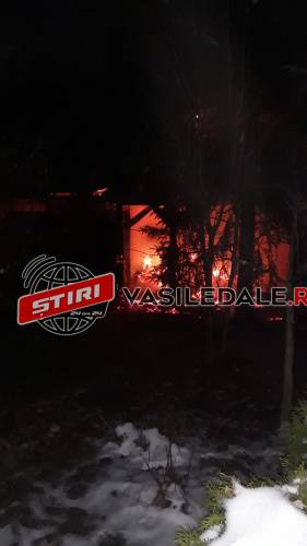 INCENDIU LA BUŞAG: Flăcările au mistuit acoperişul unei case (GALERIE FOTO)