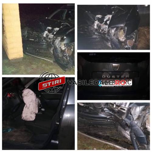 EXCLUSIV: Primarul din Remetea Chioarului s-a prezentat la Poliție după ce a distrus Duster-ul instituției. Susține că a evitat un câine (GALERIE FOTO)