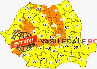 ATENŢIONARE METEO: Cod galben urmat de cod portocaliu, în Maramureş, până luni seara