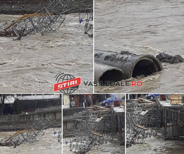 FOTO: CA-N ROMÂNIA – A crescut Lăpușul și a ”luat” podul