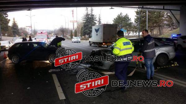 FOTO: Accident cu patru victime în Cluj, provocat de un şofer din Baia Mare