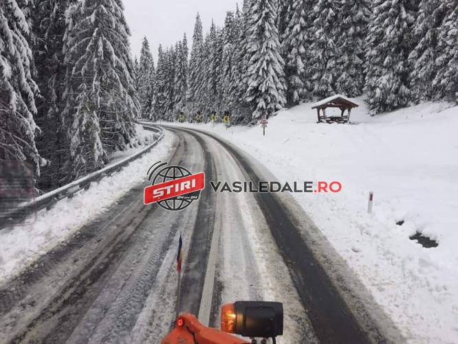 INFO TRAFIC: A nins în Pasul Gutâi şi în Pasul Prislop
