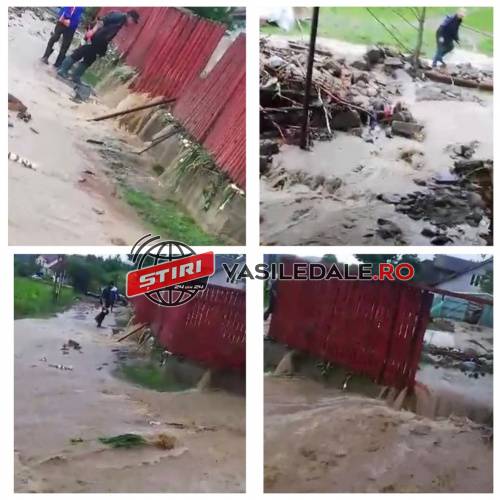 FOTO/VIDEO: Ploile torențiale au creat probleme locuitorilor din Crasna Vișeului și Nistru