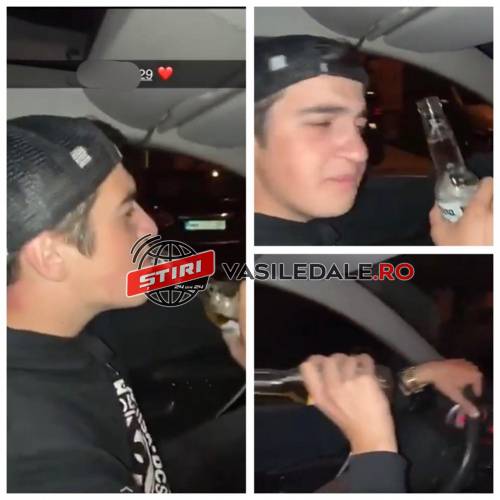 VIDEO EXCLUSIV – INCONȘTIENT LA VOLAN: Bea bere, cântă și conduce fără centură pe străzile din Baia Mare