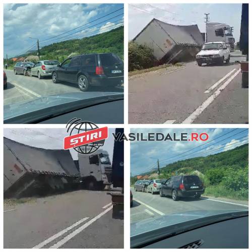 ACTUALIZARE FOTO/VIDEO: Accident rutier la Ilba, soldat cu o victimă. Tir răsturnat pe centura Băii Mari
