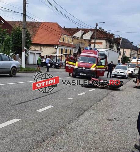 ACTUALIZARE: Două persoane, victime ale unui accident de motocicletă în Baia Sprie (FOTO)