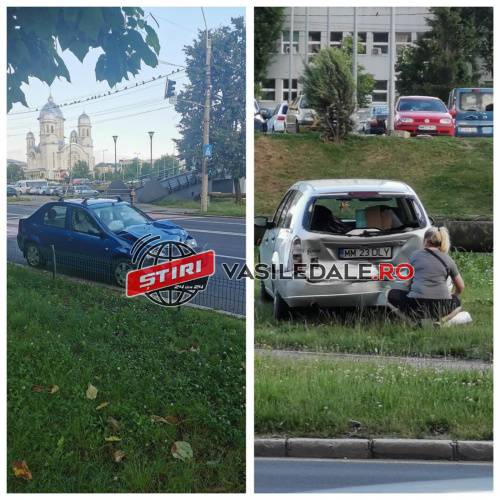 FOTO: Impact între două maşini pe Bd. Independenţei, la podul de la Kaufland