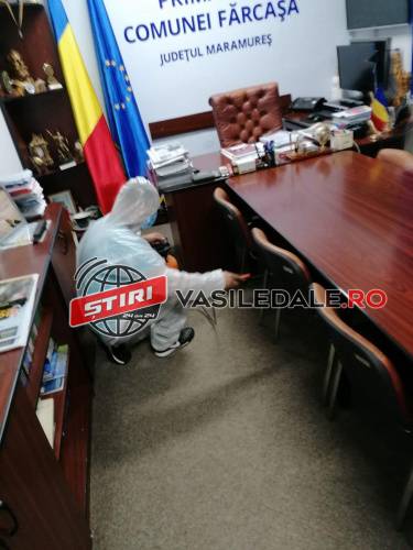 FOTO – DSP Maramureș: Anchetă epidemiologică și dezinfecție la sediul Primăriei Fărcașa. Toți angajații vor fi testați