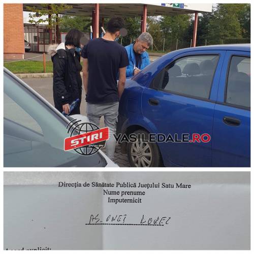 EXCLUSIV FOTO: ÎȘI BAT JOC ÎN VAMA URZICENI – Români întorși din Germania carantinați de un reprezentant al DSP care NU POARTĂ MASCĂ