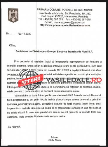 BĂTAIE DE JOC: Elevii și profesorii din Poienile de Sub Munte au ”chiulit” de la școala ONLINE. SDEE Transilvania i-a lăsat FĂRĂ CURENT