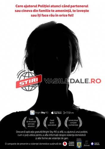 PREVENIREA VIOLENŢEI DOMESTICE: 500 de afişe distribuite de poliţişti în Maramureş în Campania Bright Sky