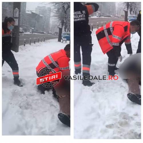 FOTO EXCLUSIV – PRIMA VICTIMĂ A IERNII! A murit în stradă! Medicii nu l-au mai putut salva