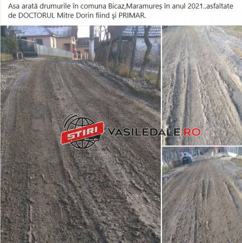FOTO – Străzile din Bicaz o adevărată bătaie de joc a doctorului-primar Dorin Mitre la adresa locuitorilor din comuna Bicaz