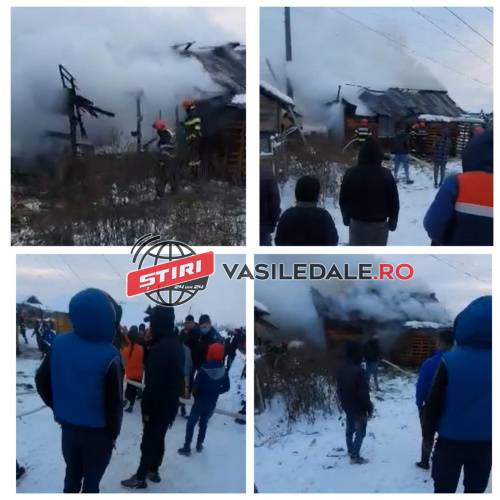 FOTO/VIDEO EXCLUSIV – Incendiu violent pe Craica. Au fost în pericol zece colibe