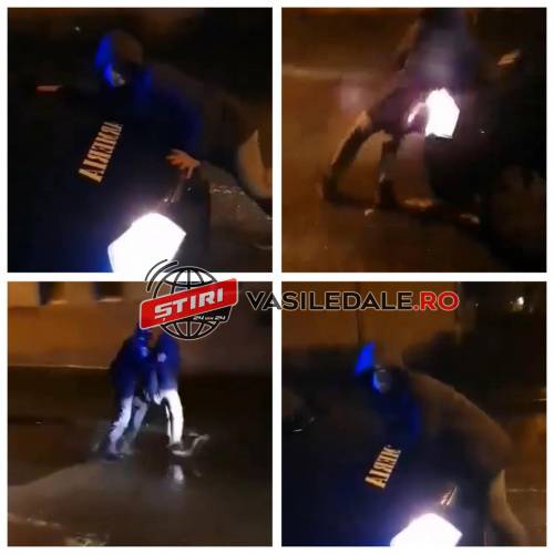 EXCLUSIV VIDEO: Un tânăr s-a aruncat de trei ori pe capota autospecialei de la Jandarmeria Baia Mare simulând un accident. A fost imobilizat și dus la secție