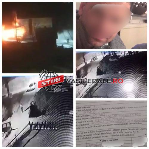 CAMERĂ SUPRAVEGHERE EXCLUSIV: ÎN STIL MAFIOT – Imobil incendiat la Borșa de doi ”necunoscuți”. Proprietarii aflați în Belgia bănuiesc cine este în spatele faptei (actualizare)