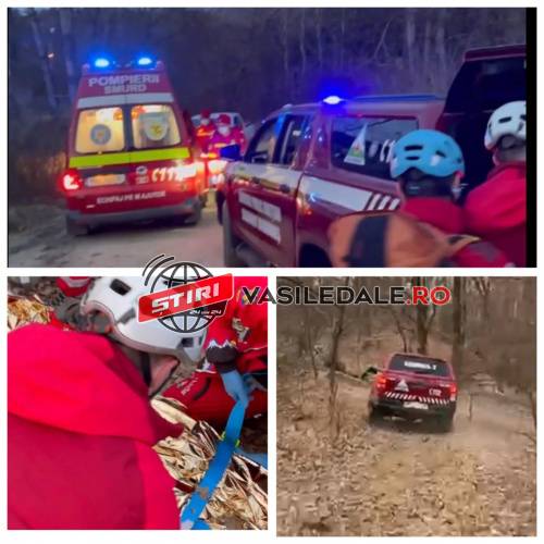 INTERVENŢIE SALVAMONT MARAMUREŞ / ACTUALIZARE: Motociclist accidentat pe un drum forestier în zona Uzinei de apă (galerie foto, video)
