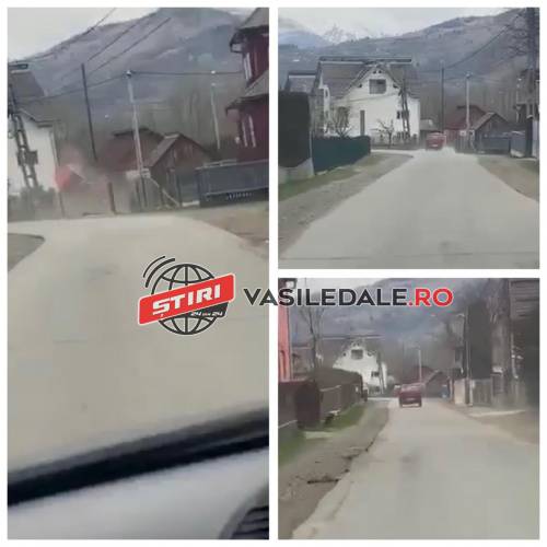 VIDEO EXCLUSIV: A făcut prăpăd pe strada Repedea la Borșa. Accidentul a fost surprins LIVE