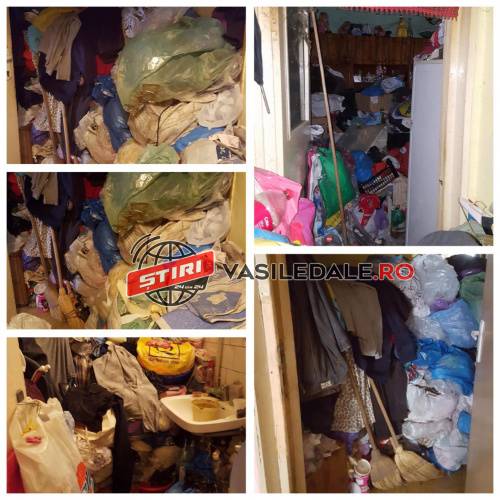 FOTO/VIDEO EXCLUSIV: FOCAR DE INFECȚIE ÎN BAIA MARE – Un apartament de pe strada Grănicerilor a fost umplut cu gunoaie. Locatarii blocului nu mai suportă mirosul insuportabil