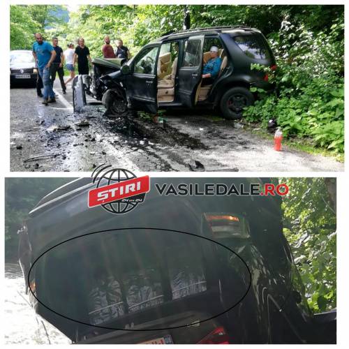 ACTUALIZARE / URMĂRIȚI DE POLIȚIA DE FRONTIERĂ – Un contrabandist a băgat doi oameni în spital după ce s-a izbit frontal de o altă mașină apoi s-a dat peste cap. Mașina era plină cu țigări ucrainene (FOTO EXCLUSIV, VIDEO)