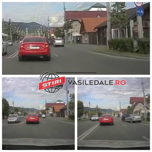 VIDEO – Neatenția în trafic. Două mașini s-au ciocnit pe strada Lucaciu din Baia Mare