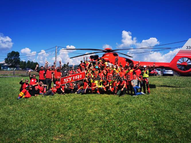 AMPLU EXERCIŢIU: SPJ Salvamont Maramureș, aplicaţie cu elicopterul IGAV