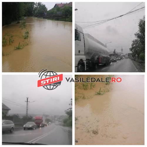 FOTO / VIDEO – PLOAIA A CREAT PROBLEME: Accident în Baia Mare, trafic de coșmar pe DN1C, inundații la Satulung