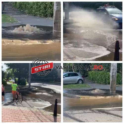 VIDEO – DIN NOU: Apa potabilă curge pe strada George Coșbuc. Cine va plăti factura? Băimărenii?