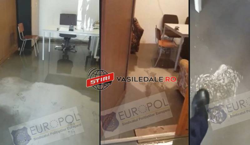 INCREDIBIL: Sindicatul Europol, despre postul de poliţie inundat în Maramureş: „Ambianţă de ştrand” (actualizare)