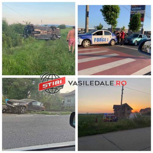 FOTO: Carambol în Baia Mare! Maşină răsturnată la Mireşu Mare (video) şi alta în şanţ la Şomcuta Mare – actualizare