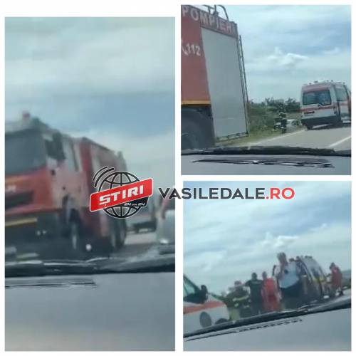 FOTO, VIDEO: Accident pe DN 1C. Un BMW a „zburat” pe câmp între Hideaga si Satulung