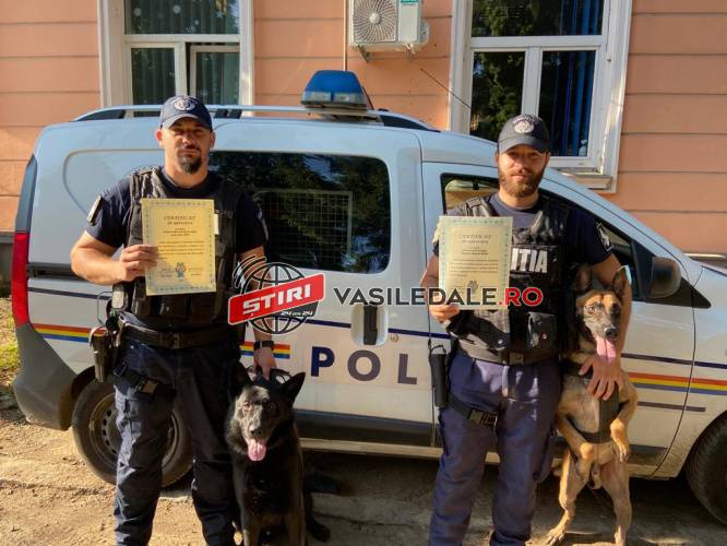 RECUNOŞTINŢĂ: Polițiștii Grupei Canine felicitați în scris după ce au identificat cu ajutorul ofiţerilor patrupezi mai mulţi hoţi