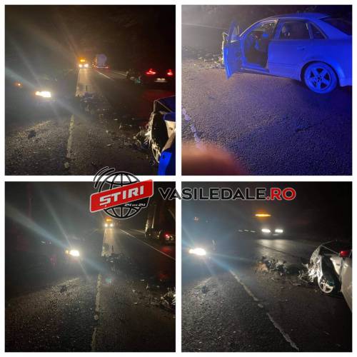 EXCLUSIV VIDEO: Două autoturisme AUDI s-au izbit violent în pasul HERA pe DN18. Unul dintre șoferi a efectuat o depășire neregulamentară