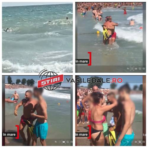 STAȚIUNEA JUPITER: Doi frați din Maramureș, campioni la înot, salvaţi din valurile Mării Negre în ultima clipă (VIDEO)