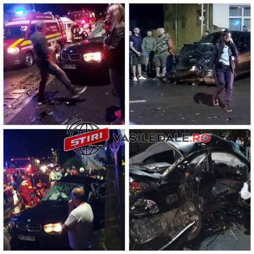 EXCLUSIV FOTO / VIDEO – TRAGEDIE LA BORȘA: O fată de 15 ani a murit după ce două BMW-uri s-a izbit violent. Alți trei tineri au fost răniți