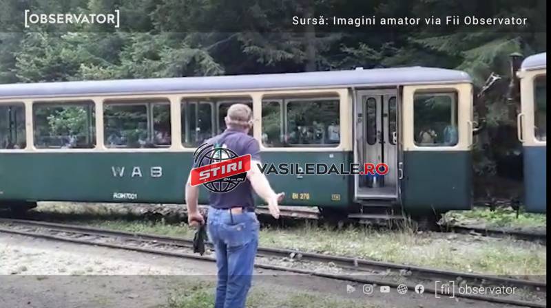 VIDEO: Mocăniţa plină cu turişti de la Vișeul de Sus a deraiat. Reacția societății care administrează trenul turistic