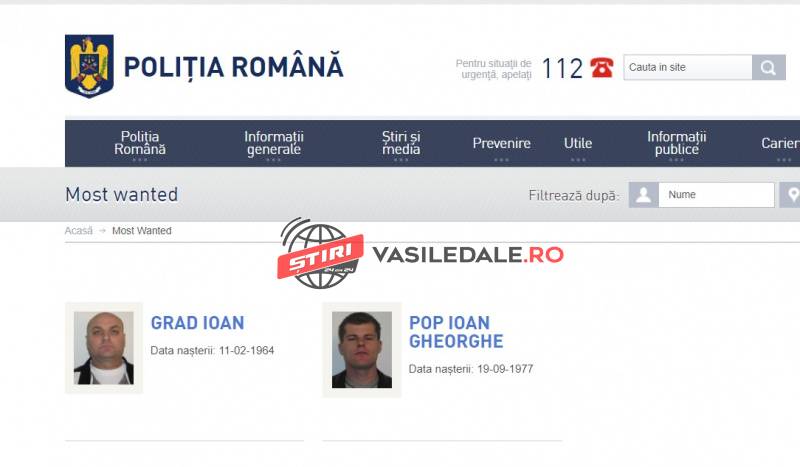 MOST WANTED – VIOL, RĂPIRE ȘI SECHESTRARE MINORI, RĂPIRE MINORI: Doi maramureșeni sunt printre cei mai căutați români