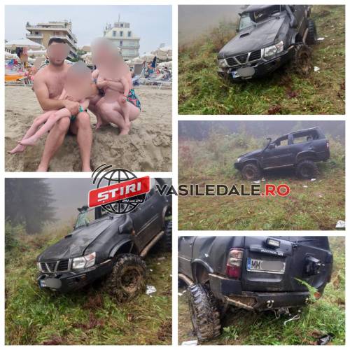 EXCLUSIV FOTO – TRAGEDIE LA BORŞA: Un bărbat a murit după ce a căzut cu maşina de teren într-o râpă (ACTUALIZARE)