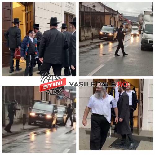 VIDEO – ”PĂZIȚI” DE TRUPELE ANTITERO: Sute de evrei au inaugurat Sinagoga ultra-ortodoxă din Sighetu Marmației (actualizare)