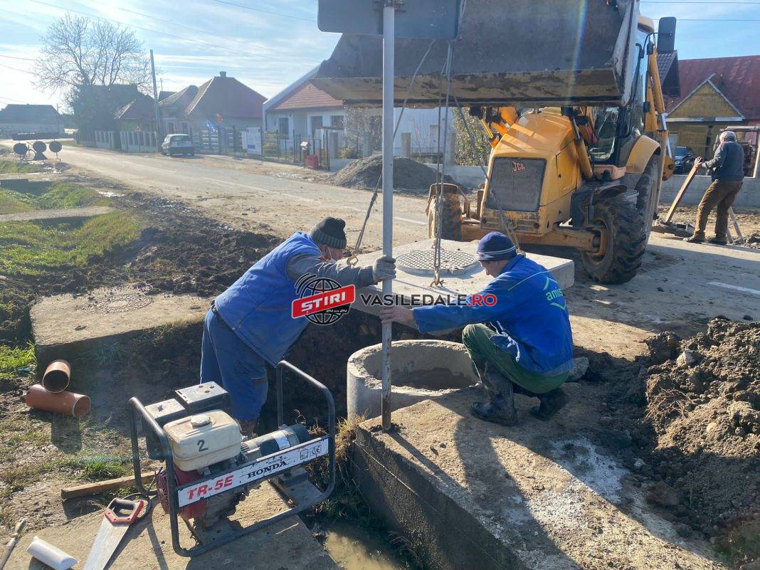 FOTO: Canalizarea la Dăneștii Chioarului aproape de finalizare