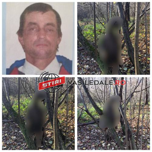 EXCLUSIV FOTO: Bărbatul din Cerneşti dispărut la început de august a fost găsit spânzurat de 40 de vânători – actualizare