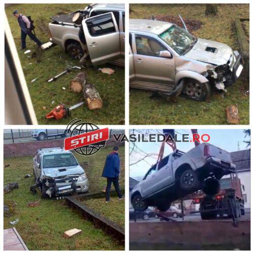 EXCLUSIV VIDEO: Trei oameni și-au văzut moartea cu ochii la Moisei. Au ajuns cu SUV-ul într-o curte