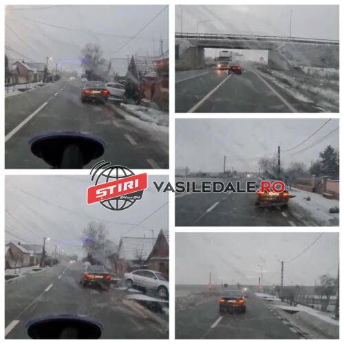 EXCLUSIV LIVE VIDEO: O șoferiță beată lovește o mașină parcată pe un podeț. 1,28 a indicat etilotestul – ACTUALIZARE