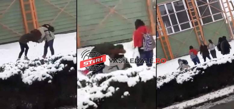 VIDEO: Două eleve din Țara Oașului s-au bătut în apropierea școlii. Totul a fost filmat
