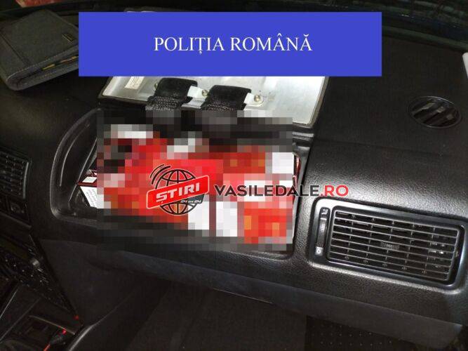 CONTRABANDĂ PE DN 1C: Bărbat cercetat după ce fost identificat în trafic cu maşina plină cu ţigări