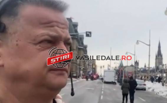 ORIGINAR DIN BAIA MARE: Șofer român din Canada, reporter special pentru Antena 3 în prima linie a protestului uriaș „Convoiul libertății”
